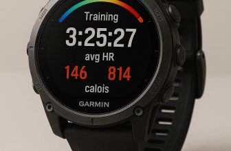 Montre Garmin fēnix® 8 affichant des données d'entraînement