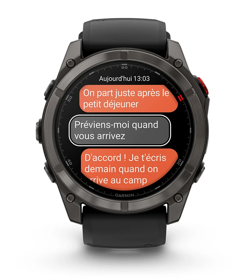 Sportif utilisant la Garmin Fēnix 8 Pro pour envoyer un SOS via satellite