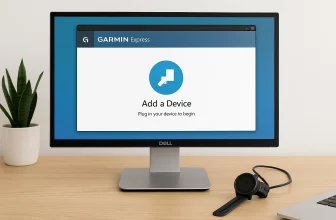 Installation de Garmin Express sur un PC avec une montre Garmin connectée en USB