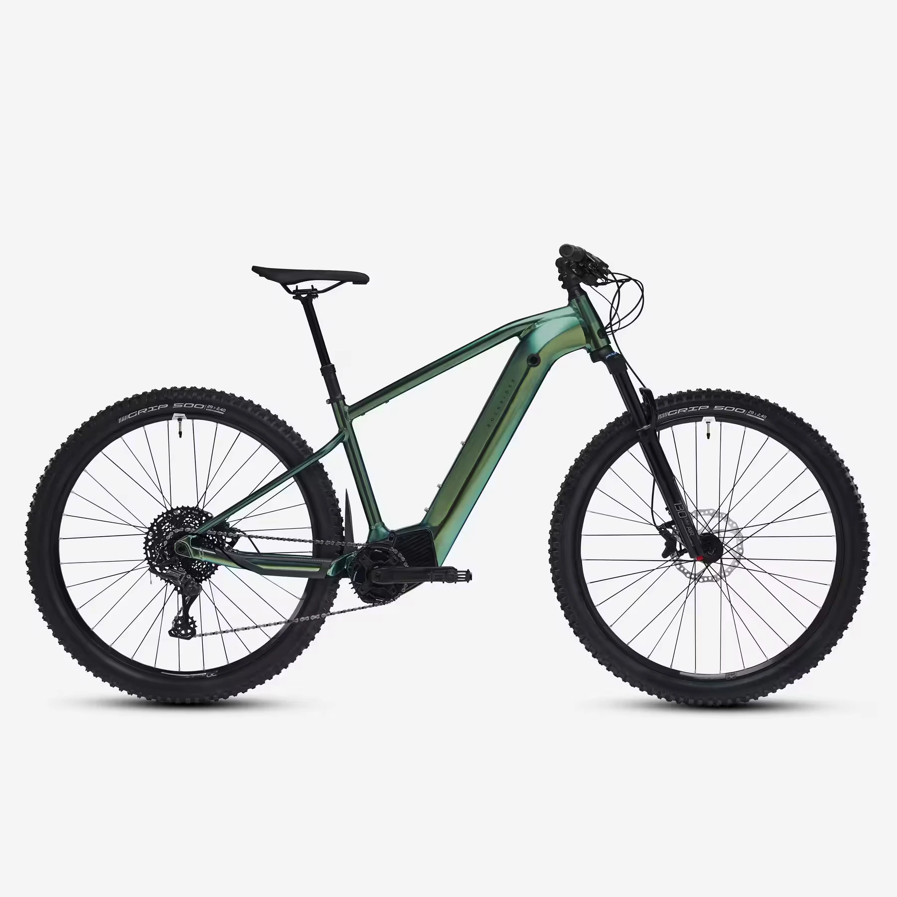 VTT électrique Rockrider E-EXPL 700 S vert bouteille avec batterie 630 Wh