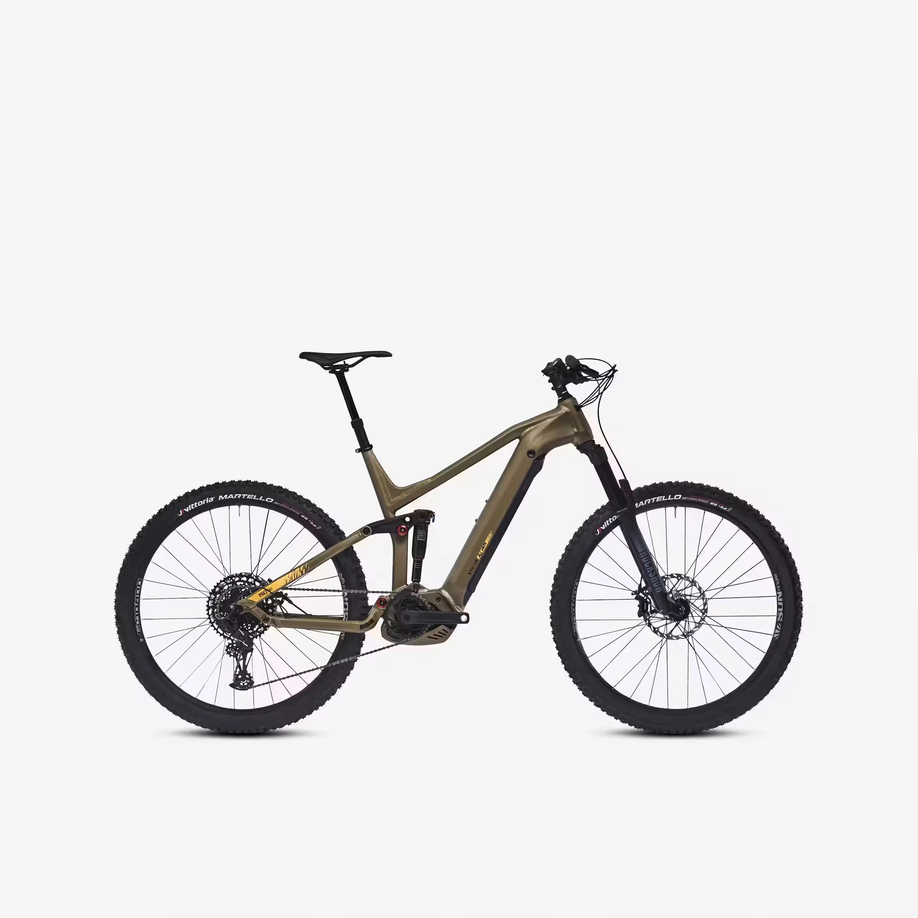 VTT électrique tout suspendu Stilus E-All Mountain ocre avec moteur Bosch Performance Line CX