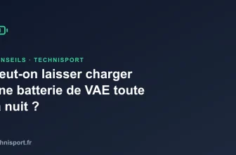 Illustration : Peut-on laisser charger une batterie de VAE toute la nuit ?