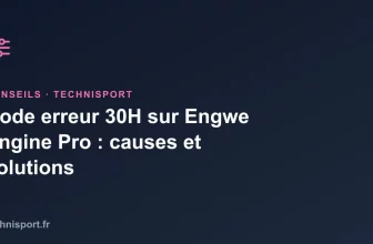 Illustration : Code erreur 30H sur Engwe Engine Pro : causes et solutions