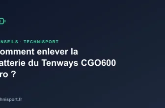 Illustration : Comment enlever la batterie du Tenways CGO600 Pro ?