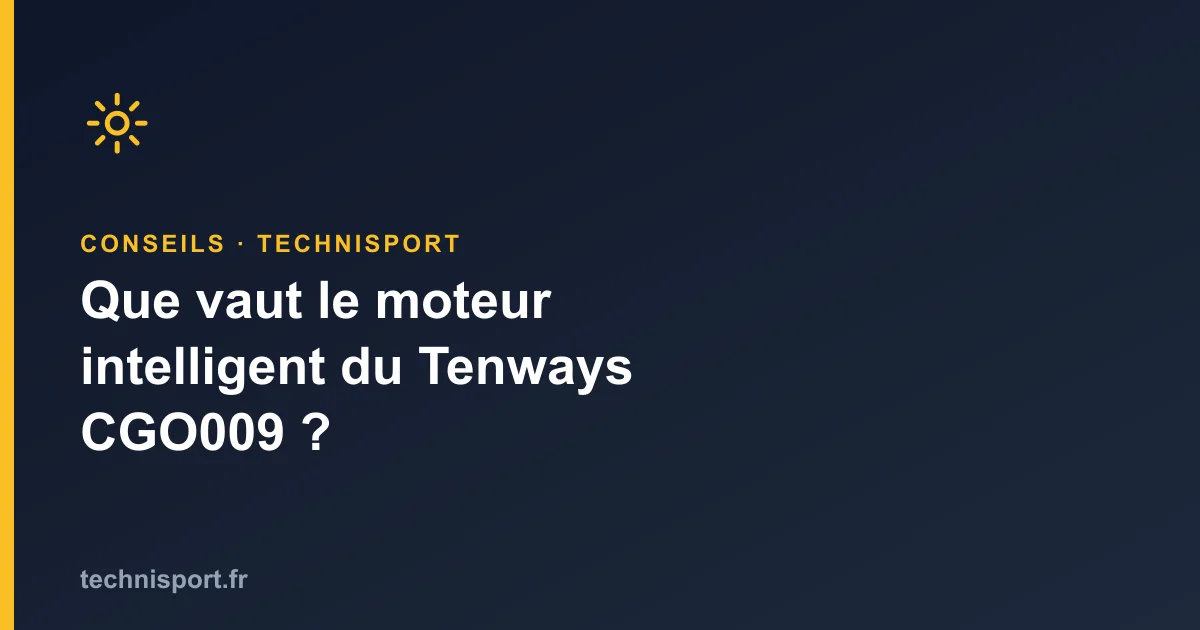 Illustration : Que vaut le moteur intelligent du Tenways CGO009 ?