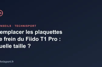 Illustration : Remplacer les plaquettes de frein du Fiido T1 Pro : quelle taille ?