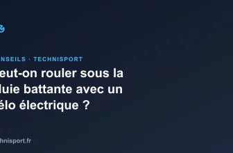 Peut-on rouler sous la pluie battante avec un vélo électrique ?