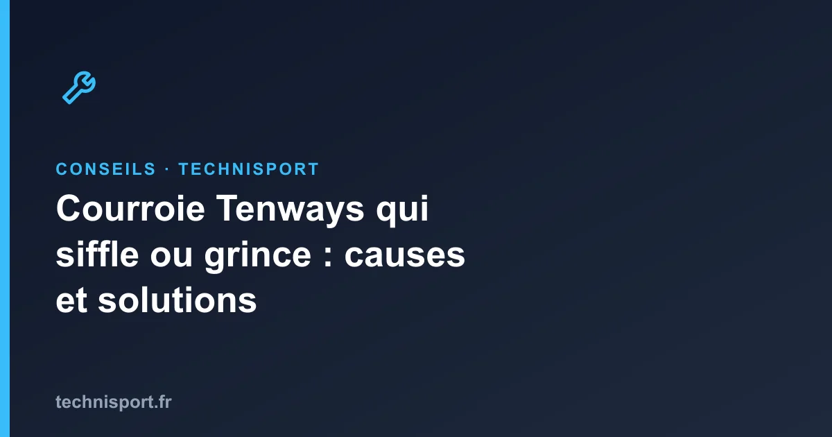 Illustration : Courroie Tenways qui siffle ou grince : causes et solutions
