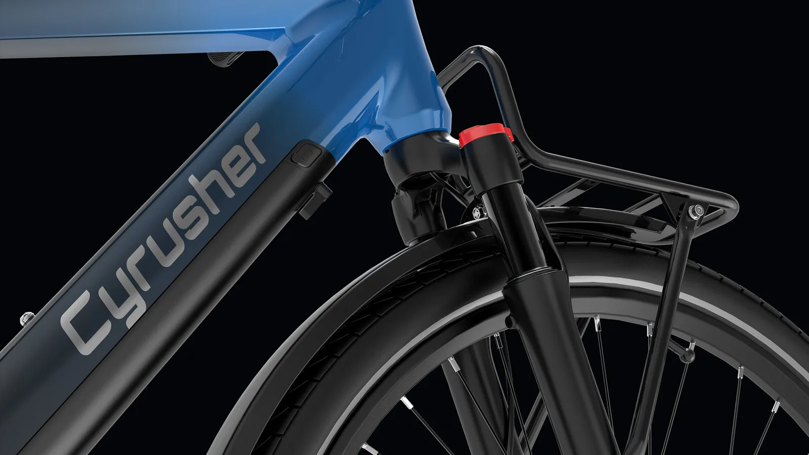 Cyrusher Asuka - fourche a suspension air en situation de test