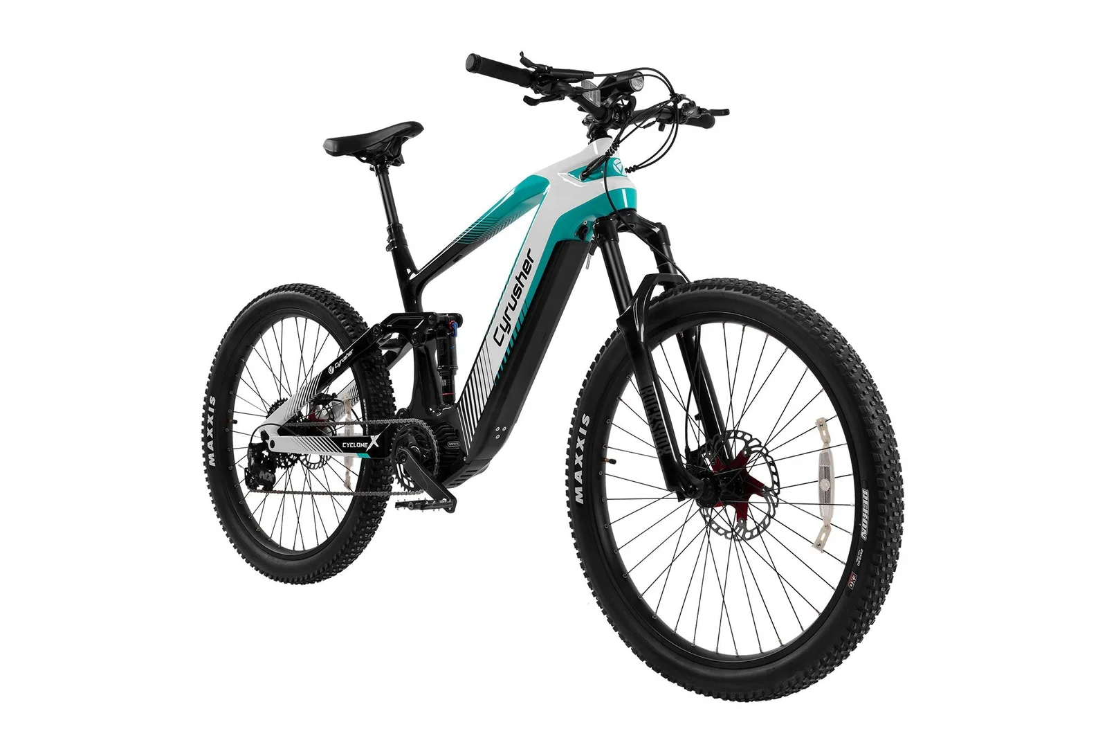 Cyrusher Cyclone X - vélo électrique tout-terrain en situation de test