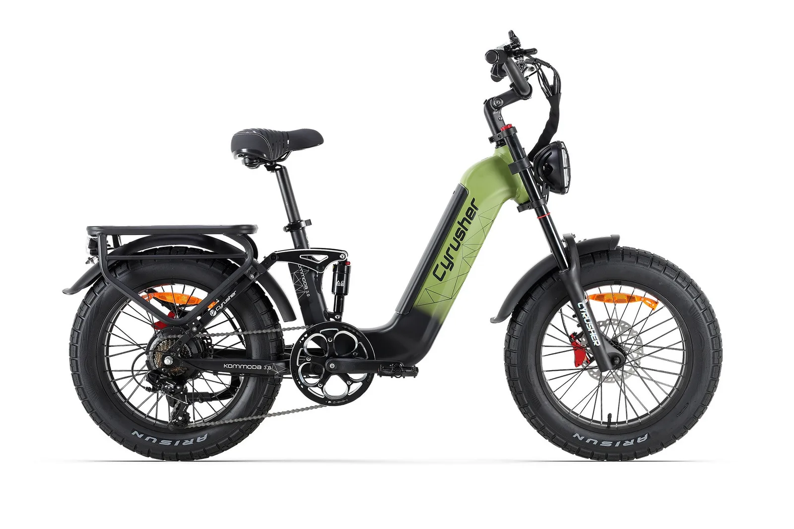 Cyrusher Kommoda 3.0 - profil du fat bike electrique a cadre bas en situation de test