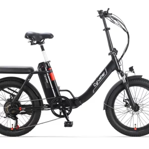 Cyrusher Loop - velo electrique urbain pliable a cadre bas en situation de test