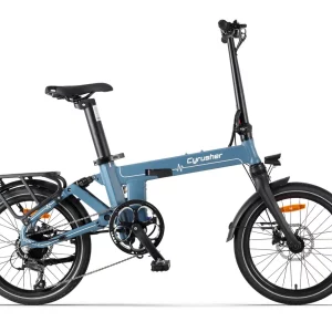 Cyrusher Sonder - velo electrique pliant tout suspendu de profil en situation de test