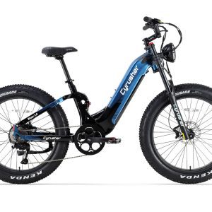Cyrusher Trax 2.0 - fat bike electrique tout-terrain de profil en situation de test