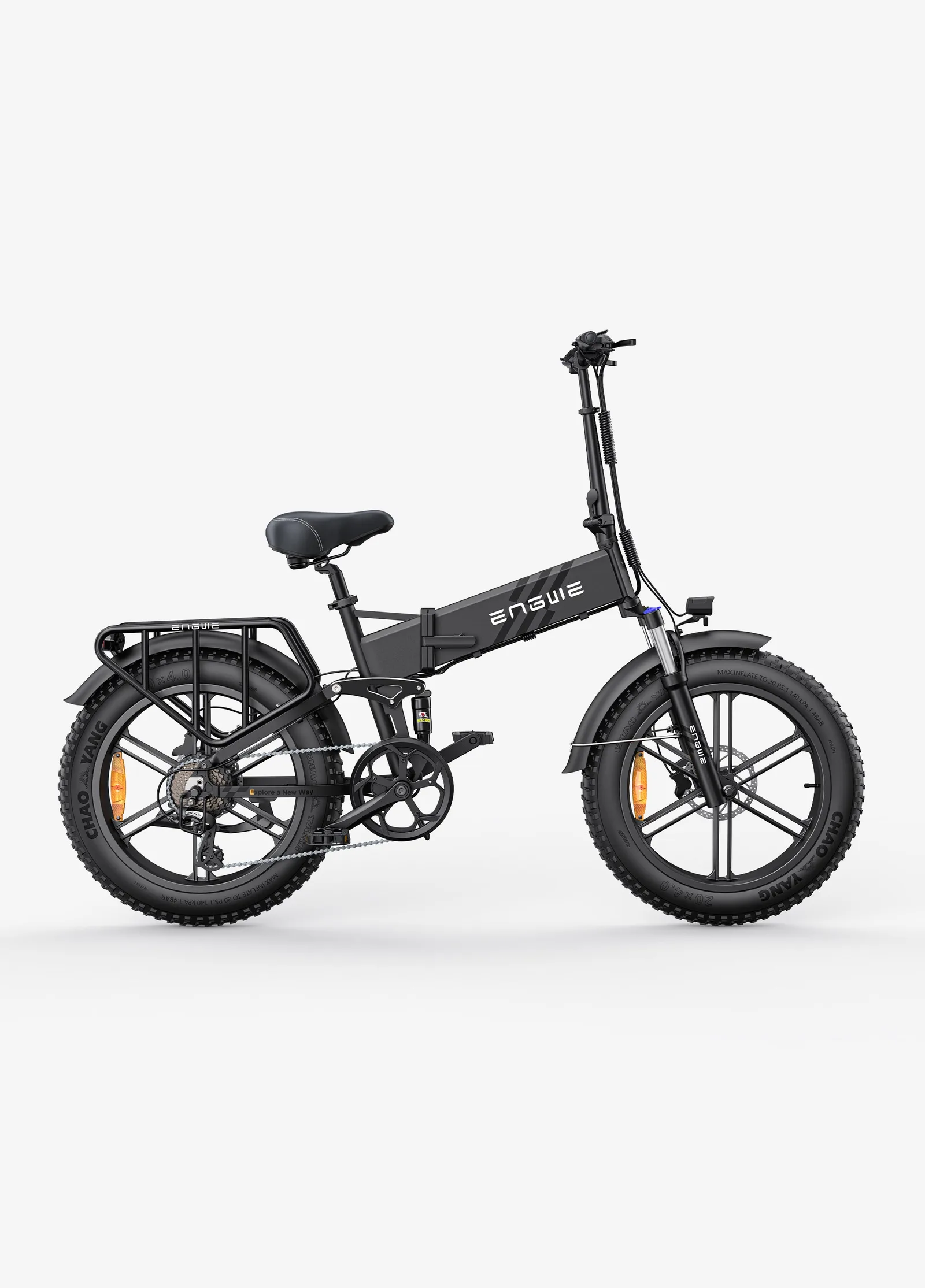 ENGWE Engine Pro 2.0 - fat bike electrique tout suspendu en situation de test