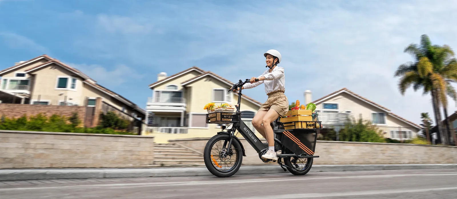 ENGWE LE20 (Version UE) - porte-bagages cargo arriere en situation de test