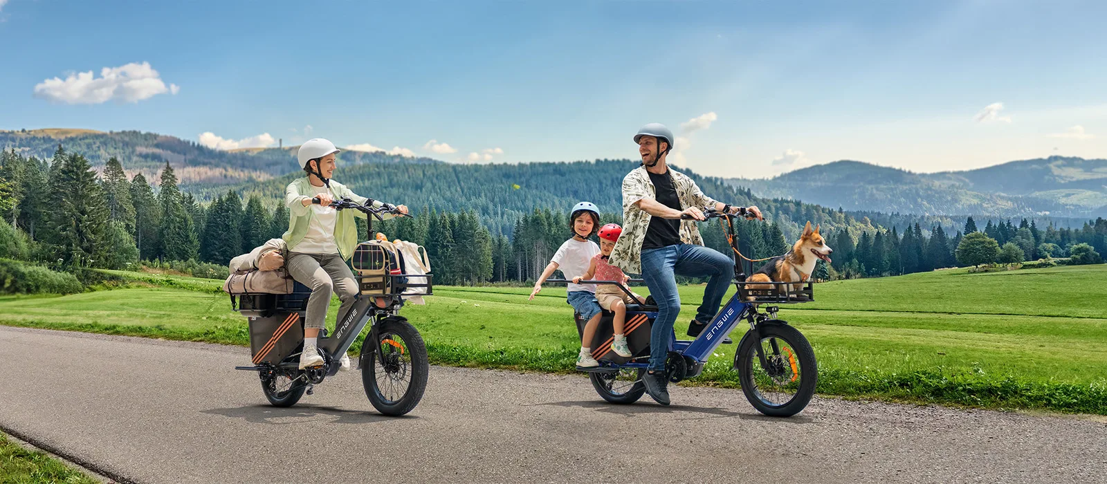 ENGWE LE20 (Version UE) - velo cargo en usage urbain en situation de test