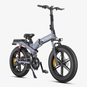 ENGWE X20 - velo electrique fat bike pliant de profil en situation de test