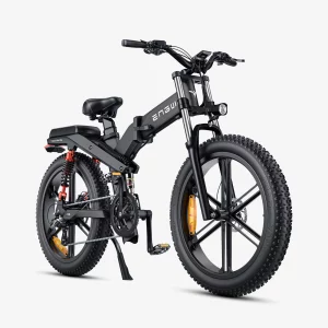 ENGWE X26 - fat bike electrique pliant tout-terrain en situation de test