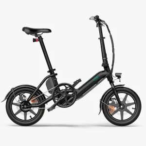 Fiido D3 Pro - mini vélo électrique pliant de profil en situation de test