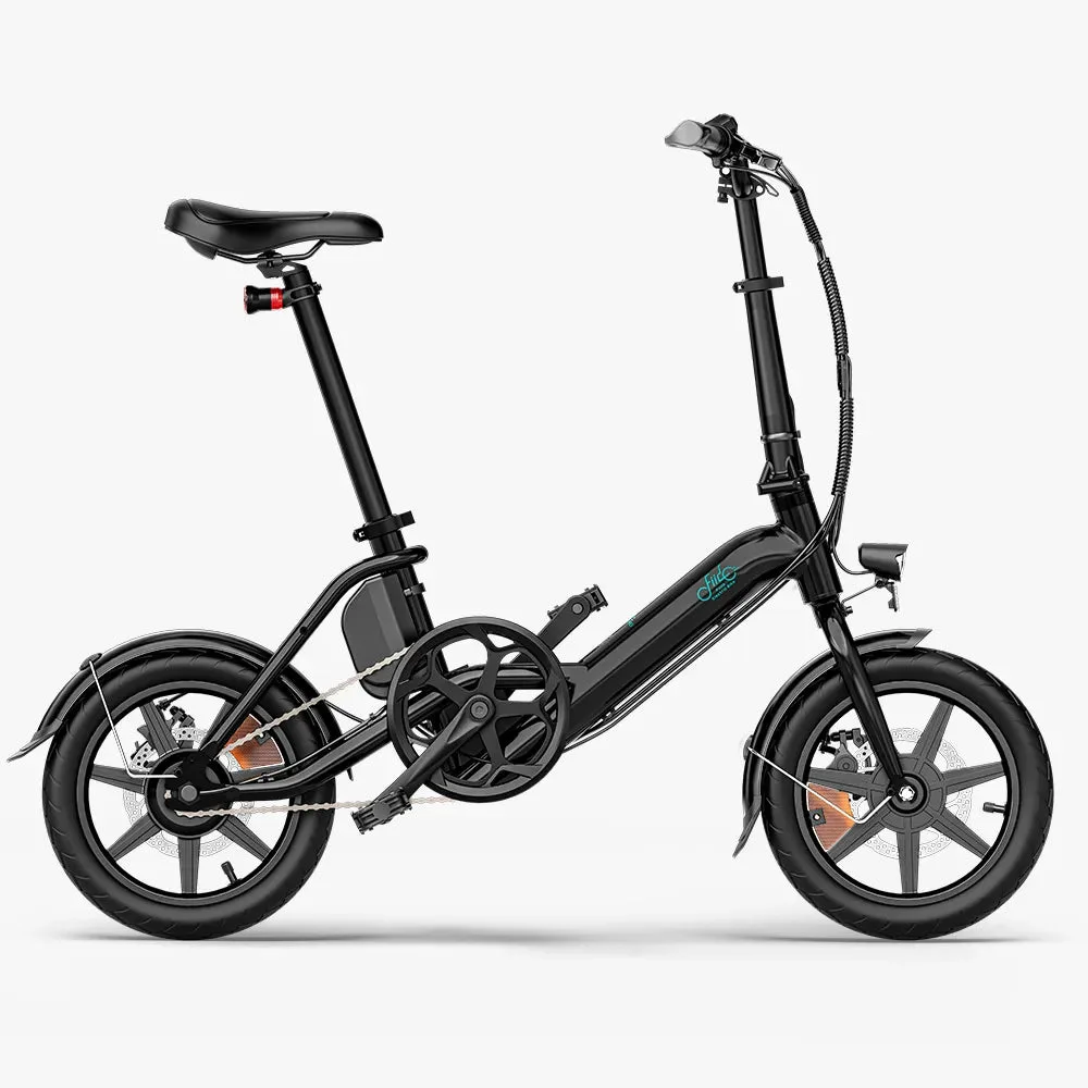 Fiido D3 Pro - mini vélo électrique pliant de profil en situation de test