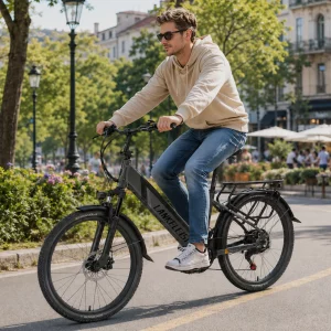 Lankeleisi ES500 PRO - velo de ville electrique en situation de test urbain