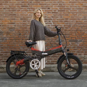 Lankeleisi G650 - velo electrique pliant en exterieur en situation de test