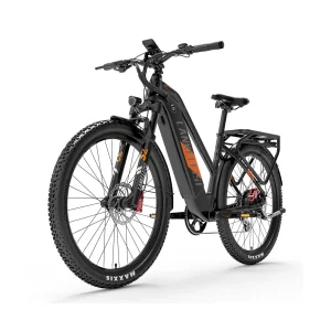 Lankeleisi MX600 PRO - velo de trekking electrique de profil en situation de test