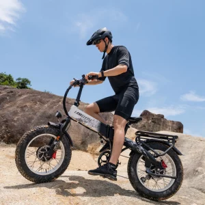 Lankeleisi X2000 MAX - fat bike electrique pliant de profil en situation de test